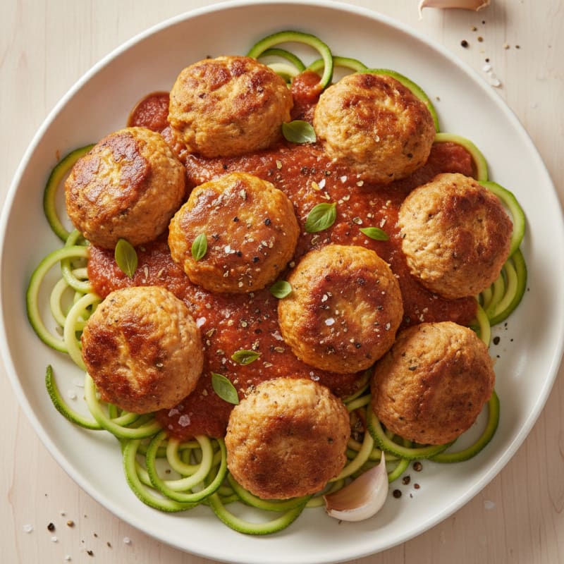 Minced Chicken Meatballs with Marinara Sauce