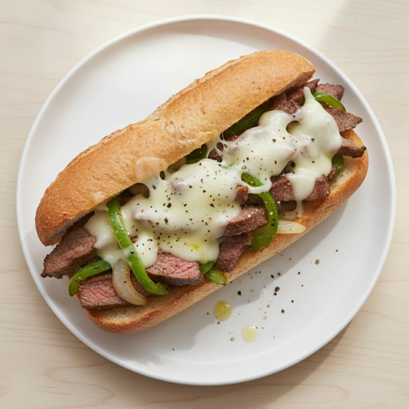 Classic Philly Cheesesteak Sandwich