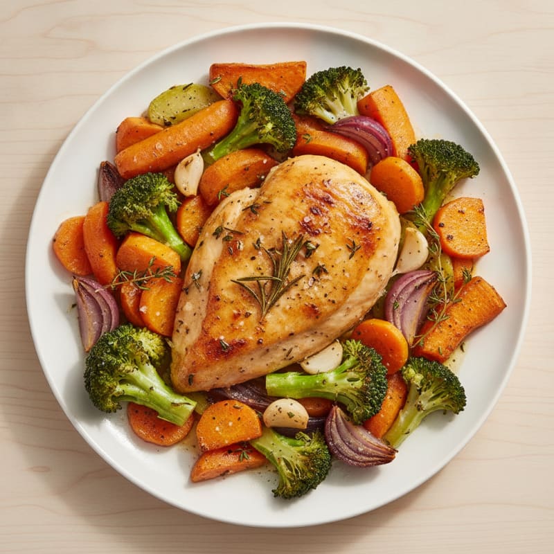 Herb-Roasted Chicken with Roasted Vegetables