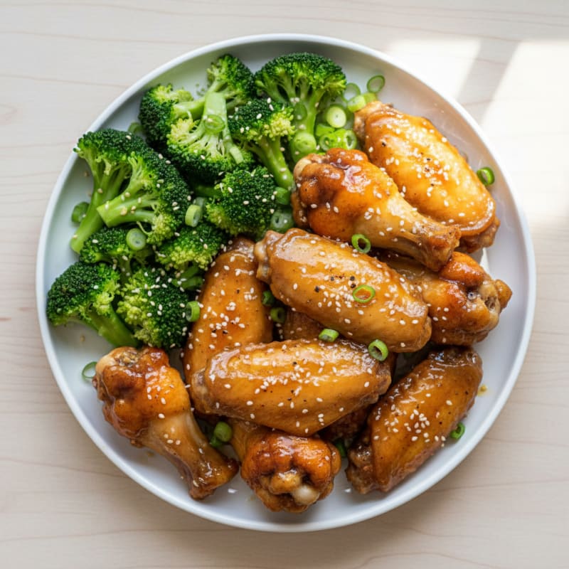 Crispy Honey-Garlic Chicken Wings