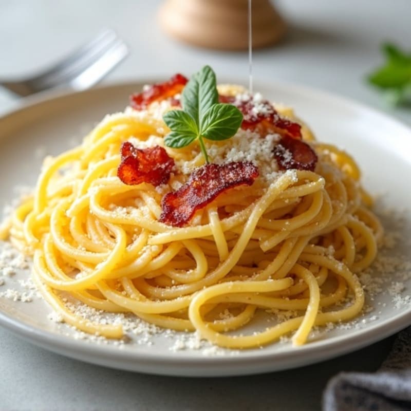 Creamy Turkey Bacon Spaghetti Squash Carbonara
