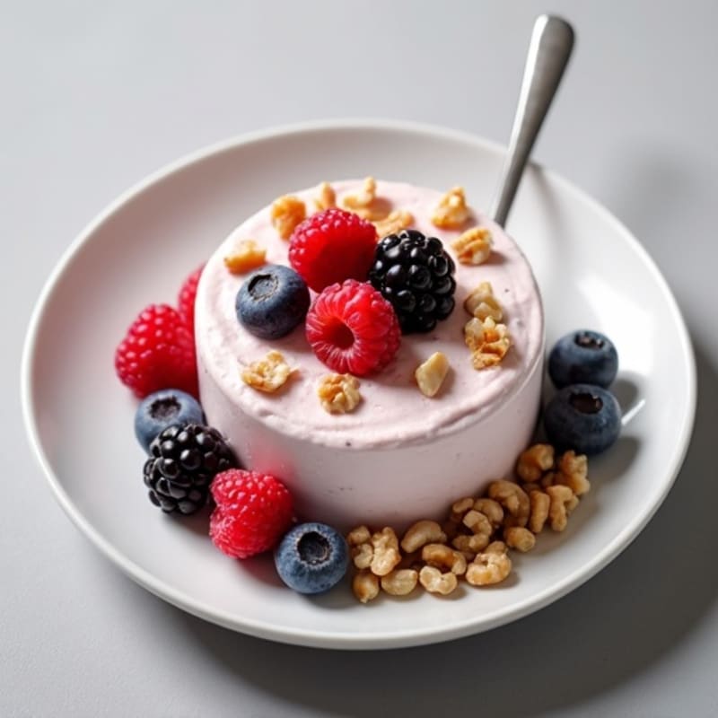 Greek Yogurt Protein Mousse with Berries