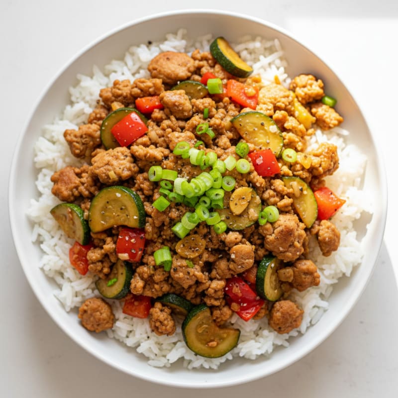 Savory Ground Turkey & Rice Bowl
