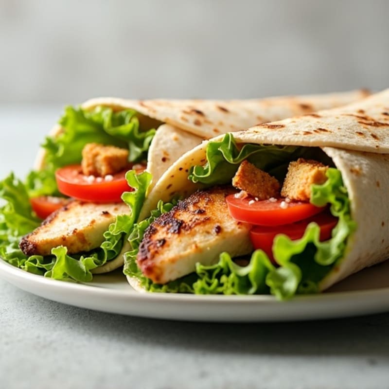 Crispy Grilled Chicken Caesar Wrap