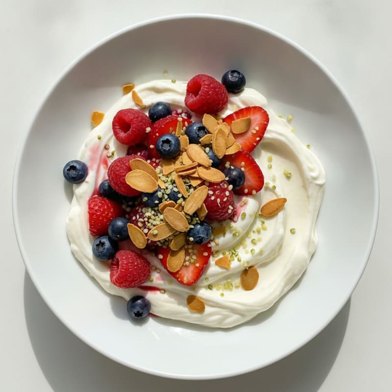 Creamy Greek Yogurt Protein Bowl with Mixed Berries