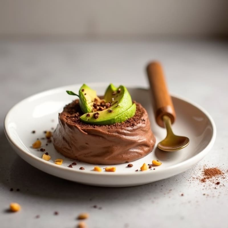 Chocolate Protein Mousse with Almond Butter Swirl