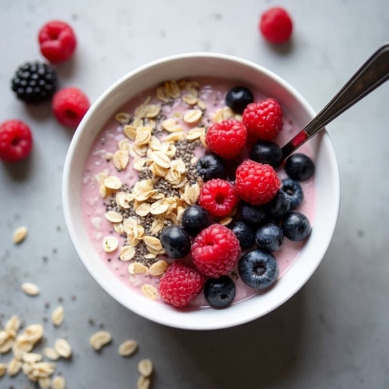 Creamy Berry Chia Overnight Oats