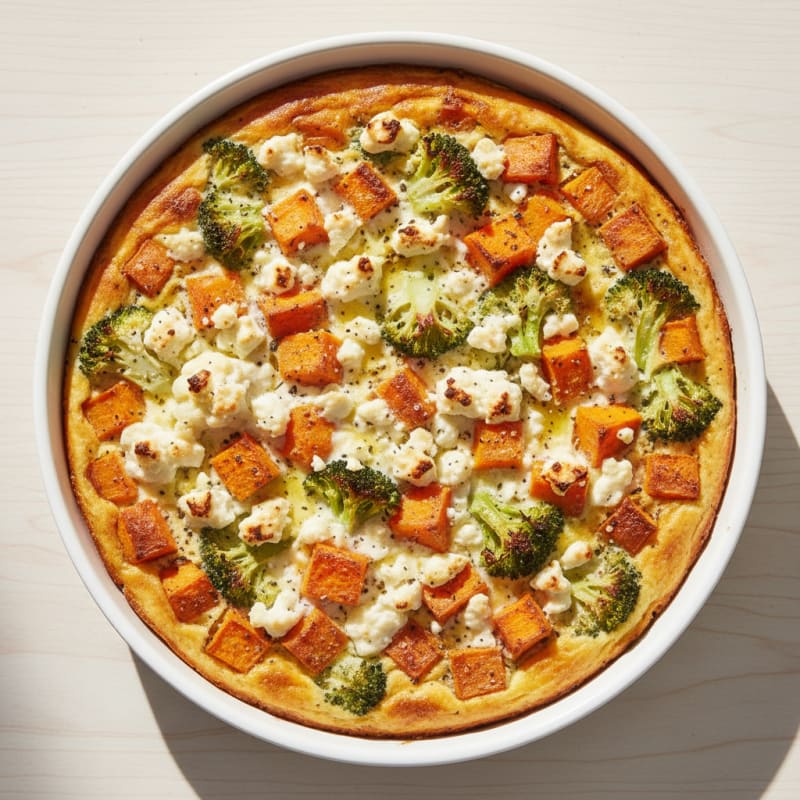 Sweet Potato and Feta Veggie Quiche