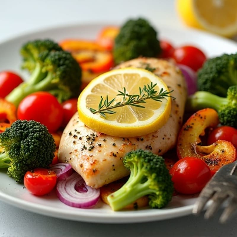 Sheet Pan Lemon Herb Chicken with Crispy Roasted Vegetables