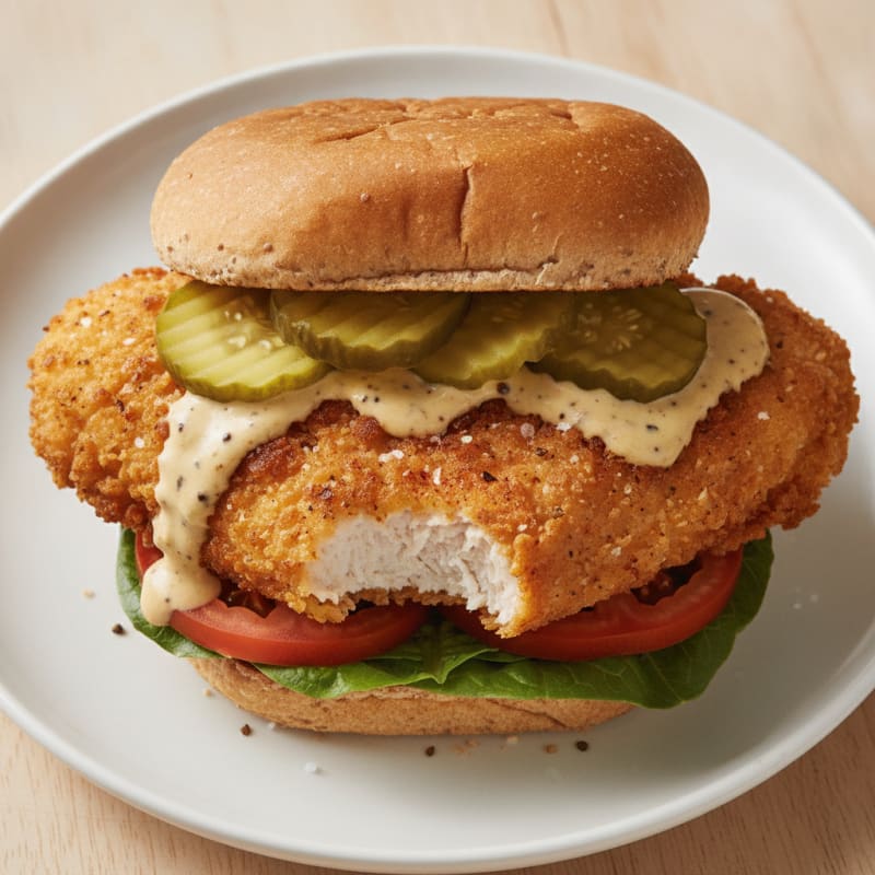 Crispy Buttermilk Air-Fried Chicken Sandwich