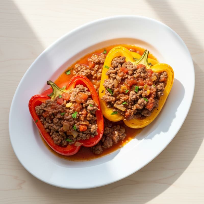 Ground Beef Stuffed Bell Peppers