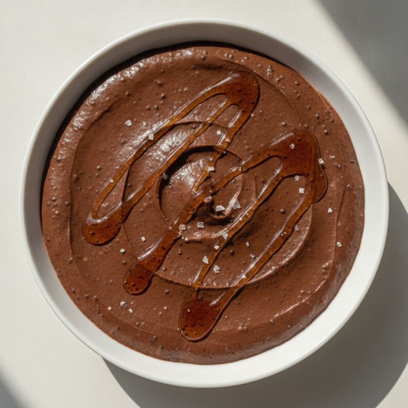 Silky Chocolate Protein Pudding with Chia Seeds