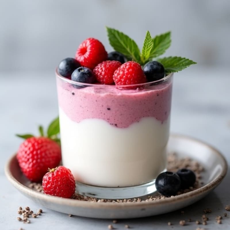 Silky Greek Yogurt Protein Mousse with Berries
