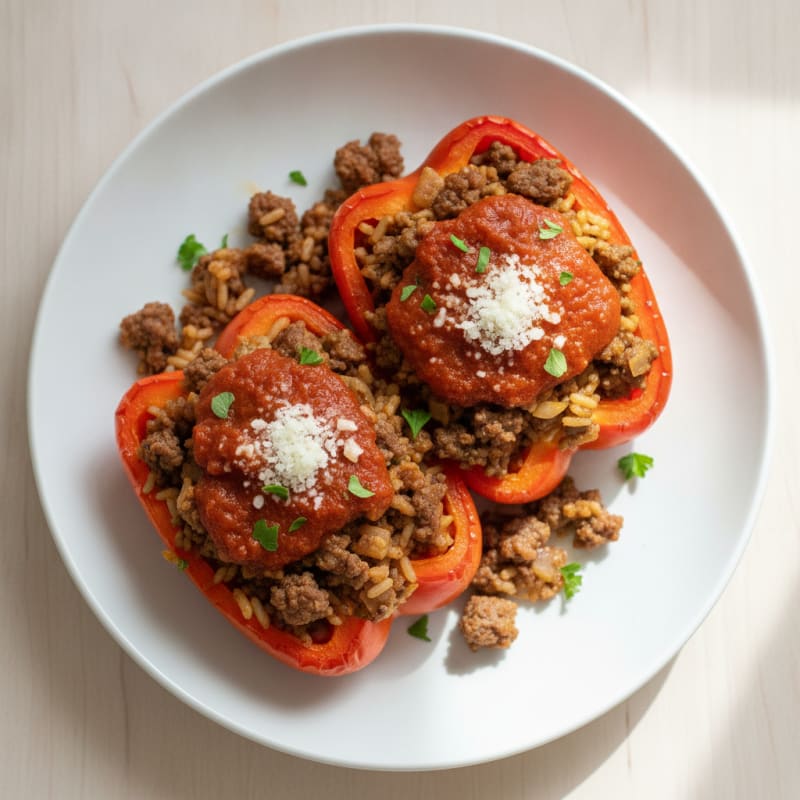 Ground Beef Stuffed Bell Peppers