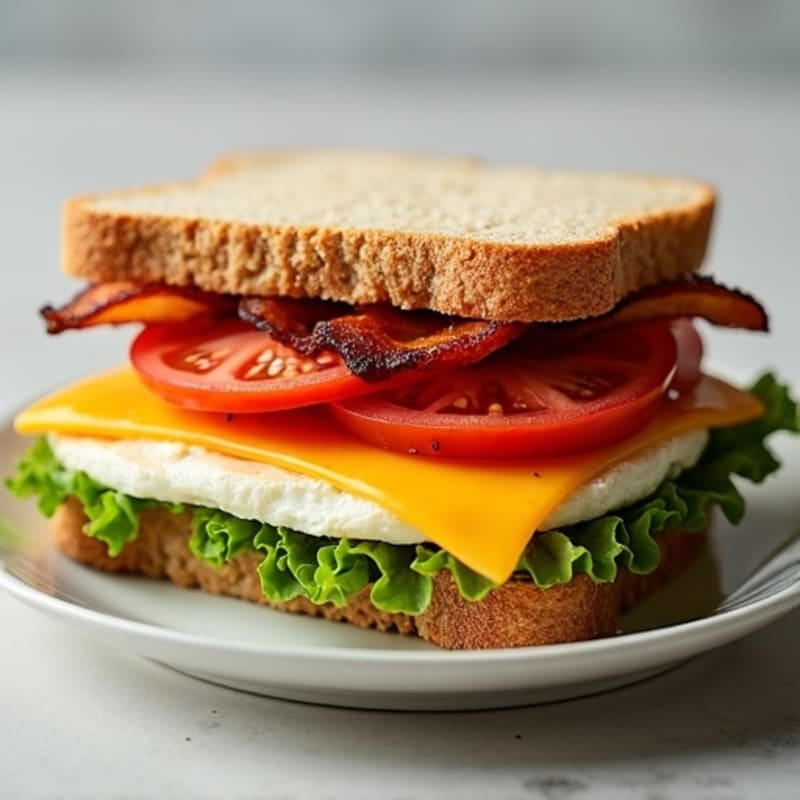 Crispy Turkey Bacon, Fresh Tomato, and Lettuce Whole Grain Sandwich