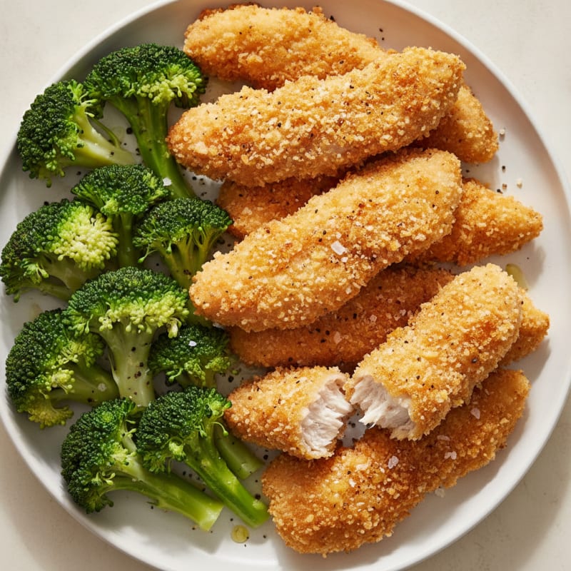 Chicken Tender Bake with Cheesy Breadcrumbs