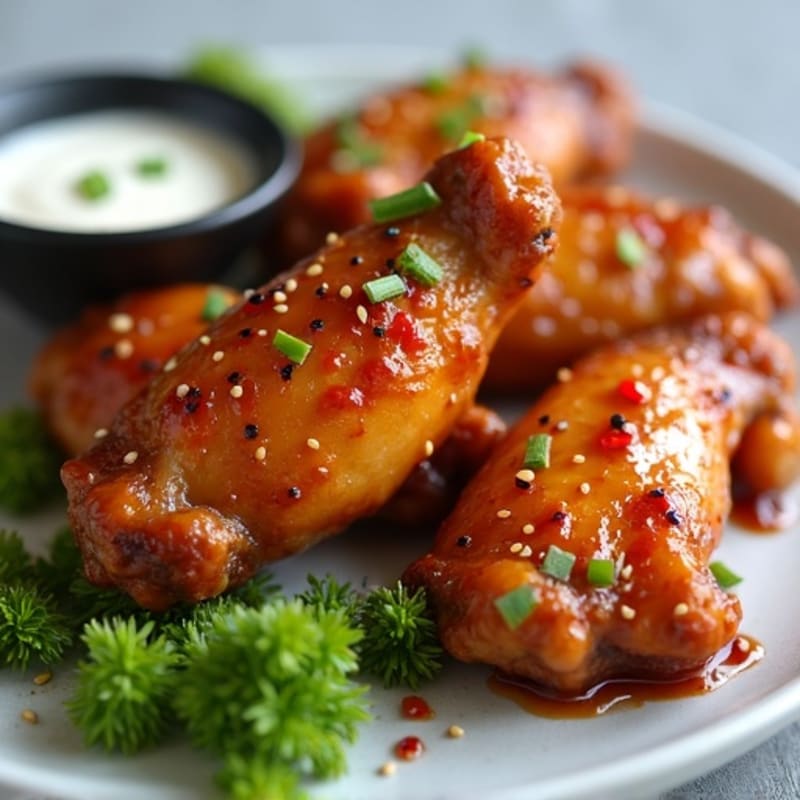 Sticky Baked Honey Garlic Chicken Wings