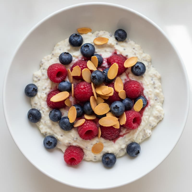 Greek Yogurt Protein Pudding with Berries
