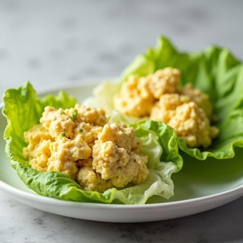 Creamy Egg Salad Lettuce Wraps