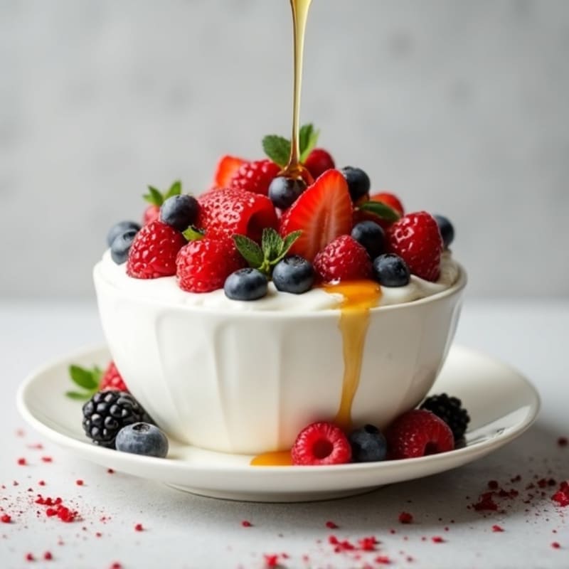 Whipped Cottage Cheese Protein Bowl with Fresh Berries