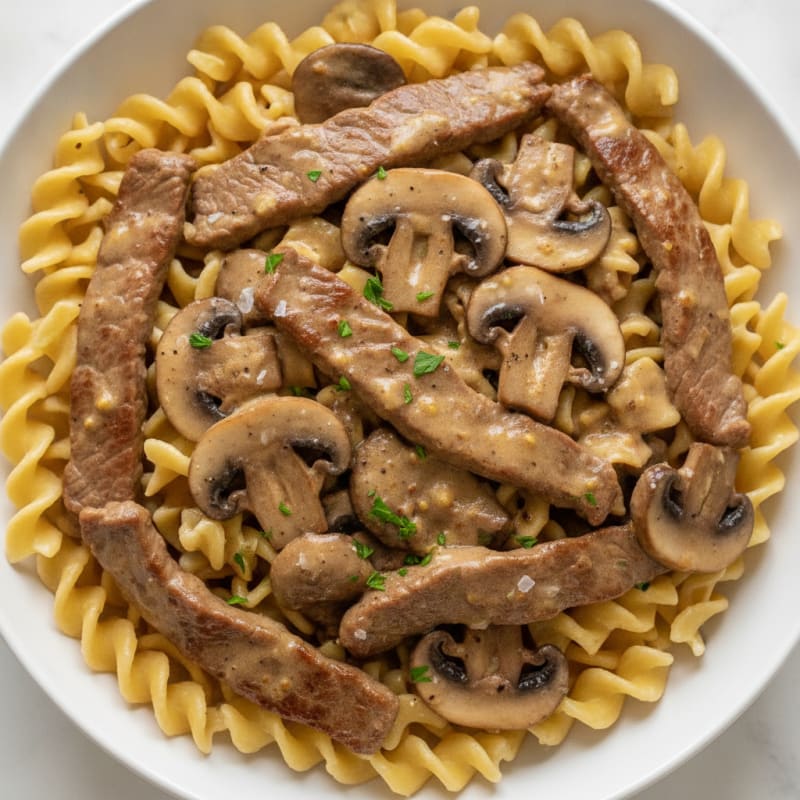 Beef Stroganoff with Egg Noodles