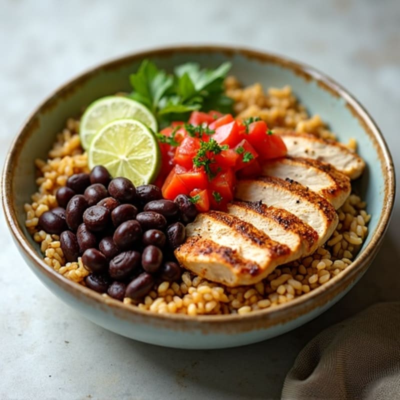 Grilled Chicken Bowl with Cilantro-Lime Brown Rice and Pico de Gallo
