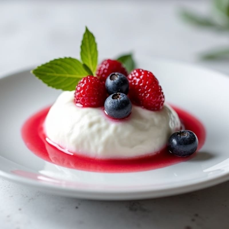 Silky Greek Yogurt with Mixed Berries