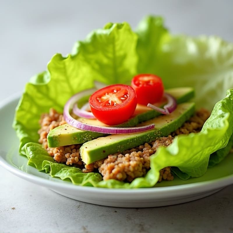 Creamy Avocado Turkey Lettuce Wrap