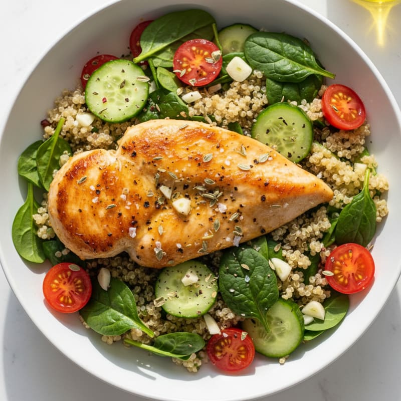 Lemon-Herb Chicken and Quinoa Bowl