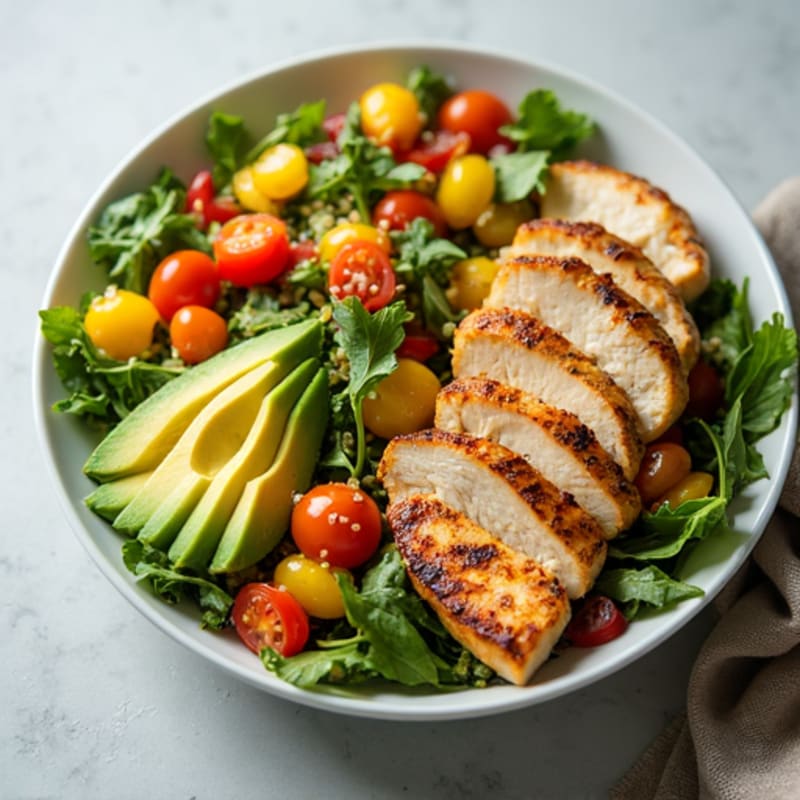 Grilled Chicken and Quinoa Salad with Roasted Vegetables
