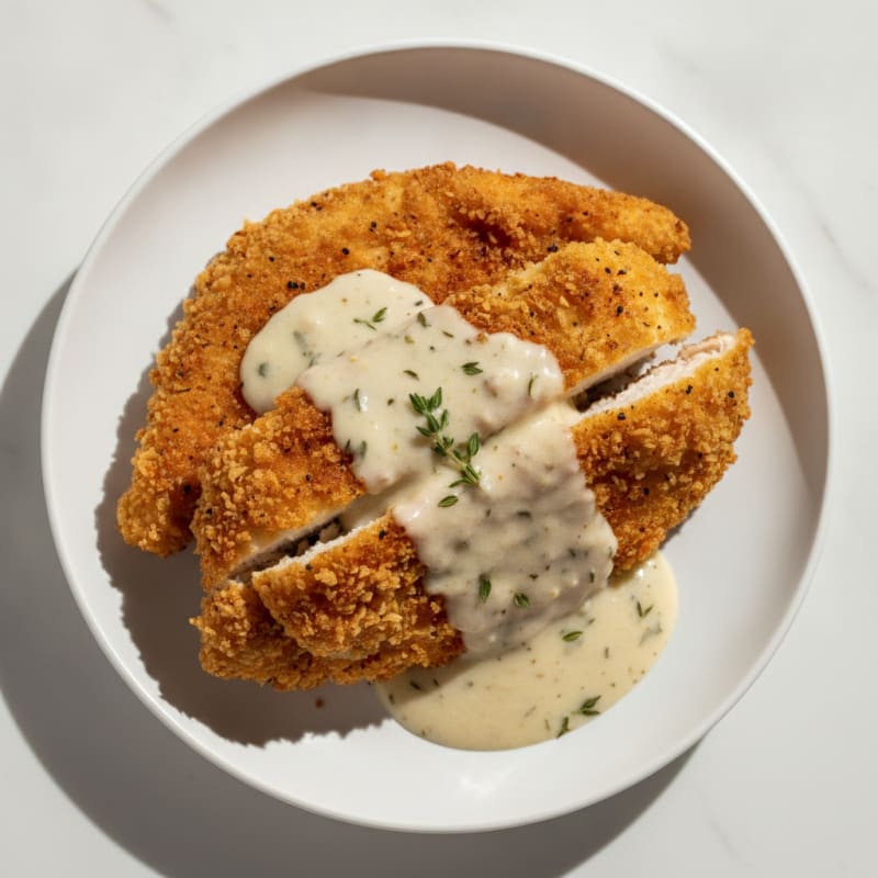 Buttermilk Fried Chicken with Creamy Gravy