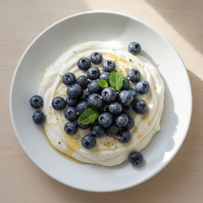 Lemon Yogurt Mousse with Berries