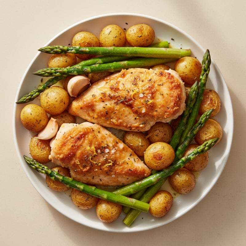 Crispy Lemon Herb Roasted Chicken