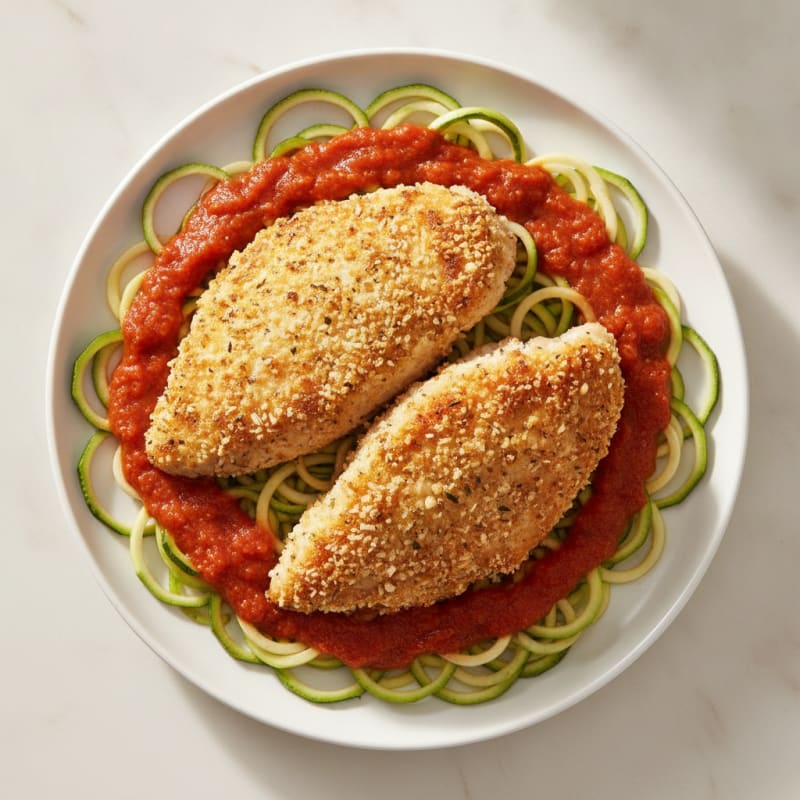 Crispy Parmesan-Crusted Chicken with Marinara