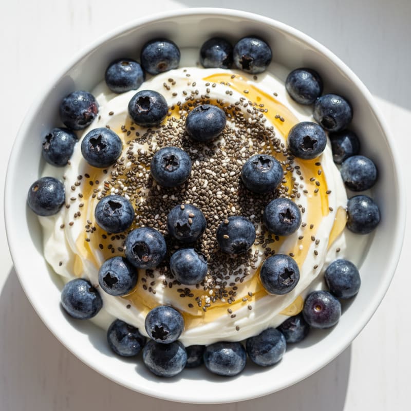 Greek Yogurt with Fresh Berries and Chia Seeds