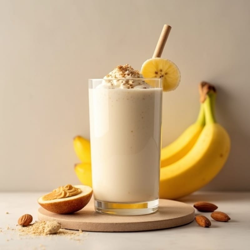 Creamy Banana Almond Protein Smoothie