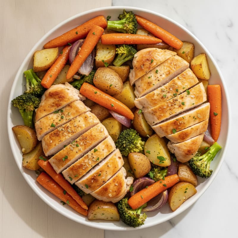 Sheet Pan Lemon Herb Chicken and Veggies