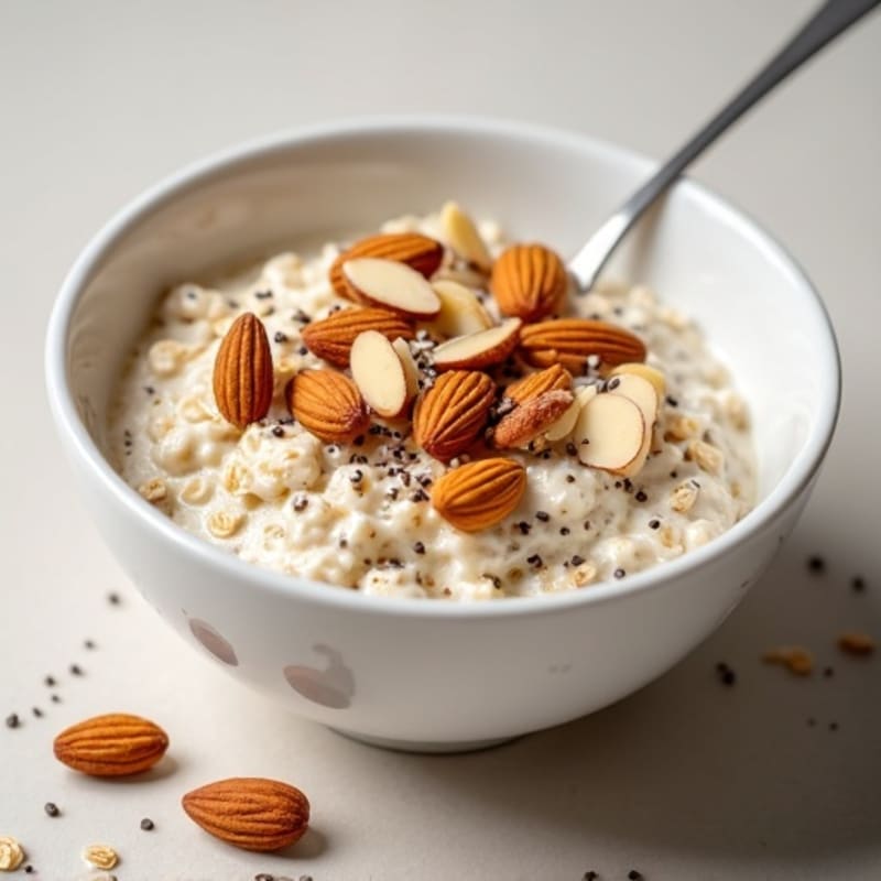 Creamy Greek Yogurt Oats with Chia and Almonds