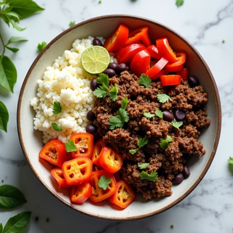 Seasoned Ground Beef Bowl with Special Sauce