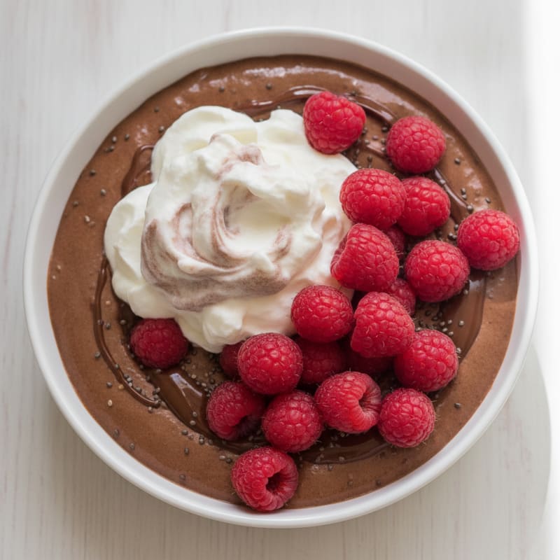 Silky Chocolate Protein Pudding with Greek Yogurt