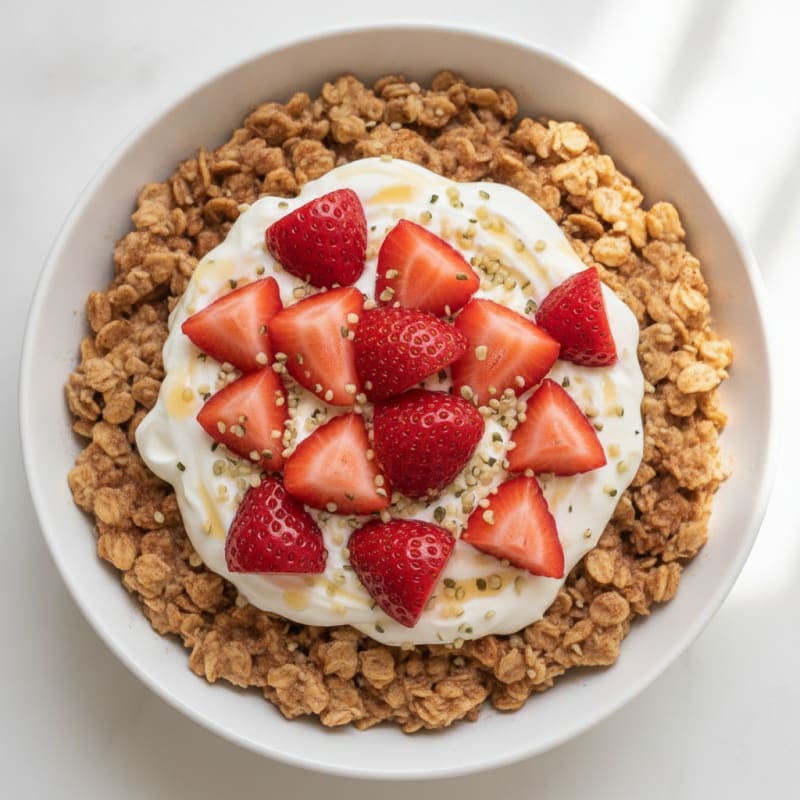 Strawberry Yogurt Whole Oat Bowl