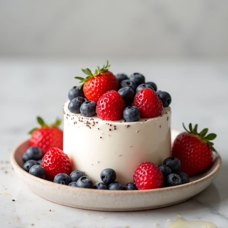 Silky Greek Yogurt Protein Mousse with Berries
