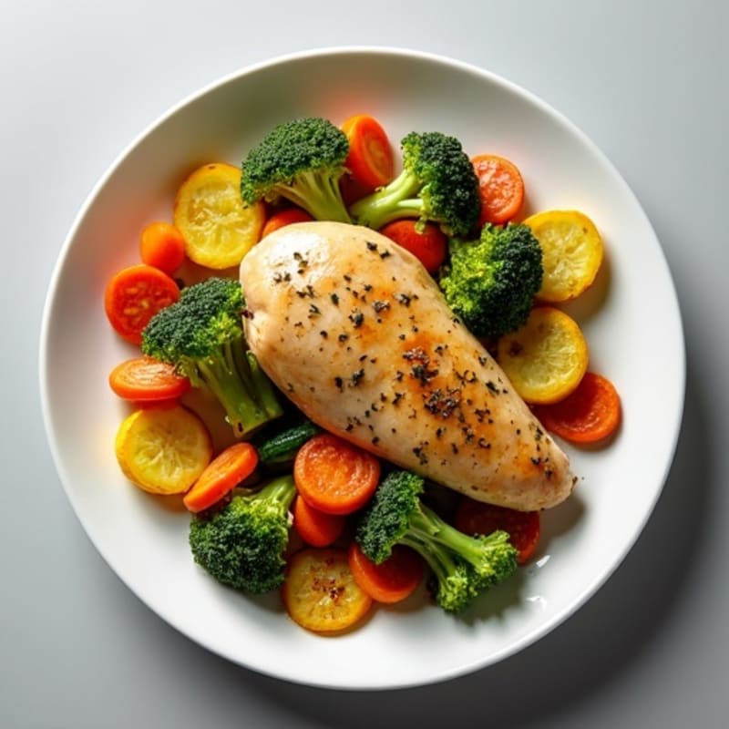 Herb-Roasted Chicken with Roasted Vegetables
