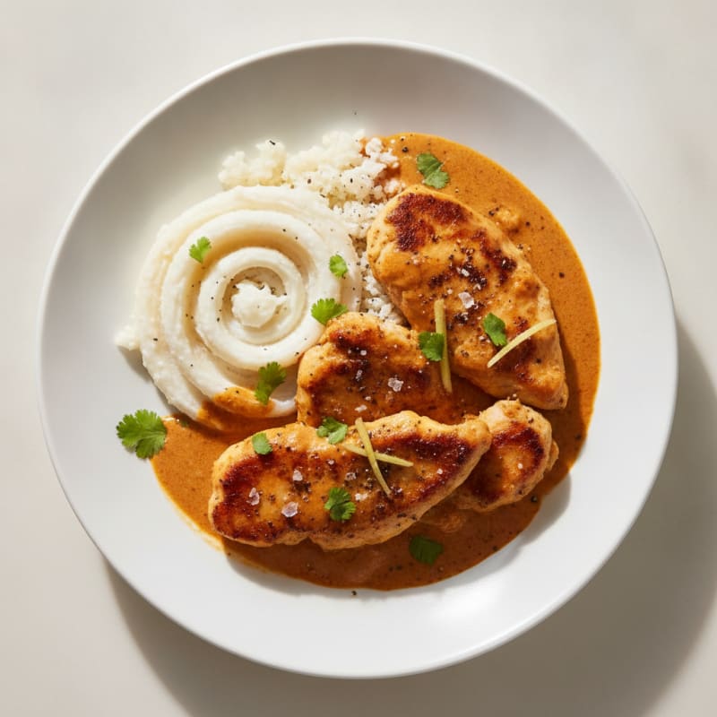 Indian Spiced Chicken with Tomato Cream Sauce