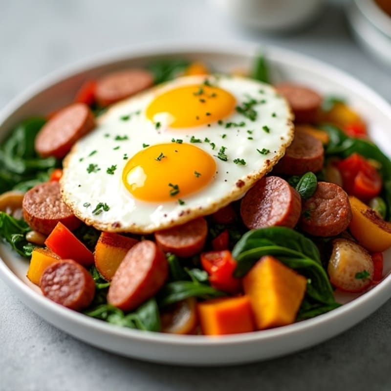 Protein-Packed Sweet Potato Hash with Eggs