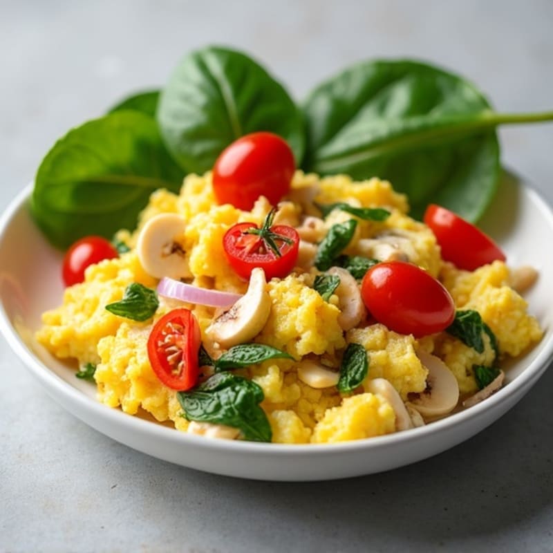Fluffy Egg and Veggie Scramble