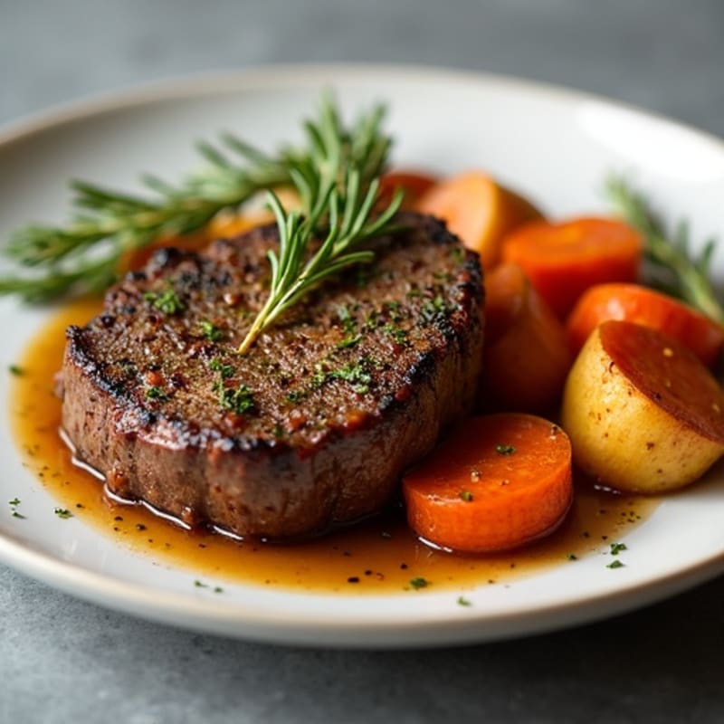 Herb-Crusted Tender Pot Roast with Root Vegetables