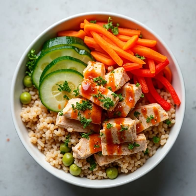 Spicy Tuna and Crunchy Veggie Rice Bowl