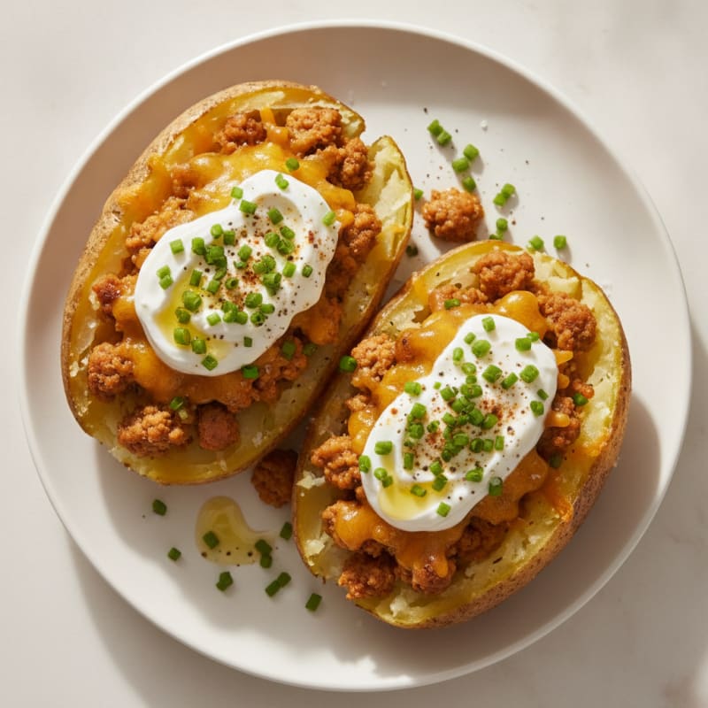 Loaded Baked Potatoes with Chives