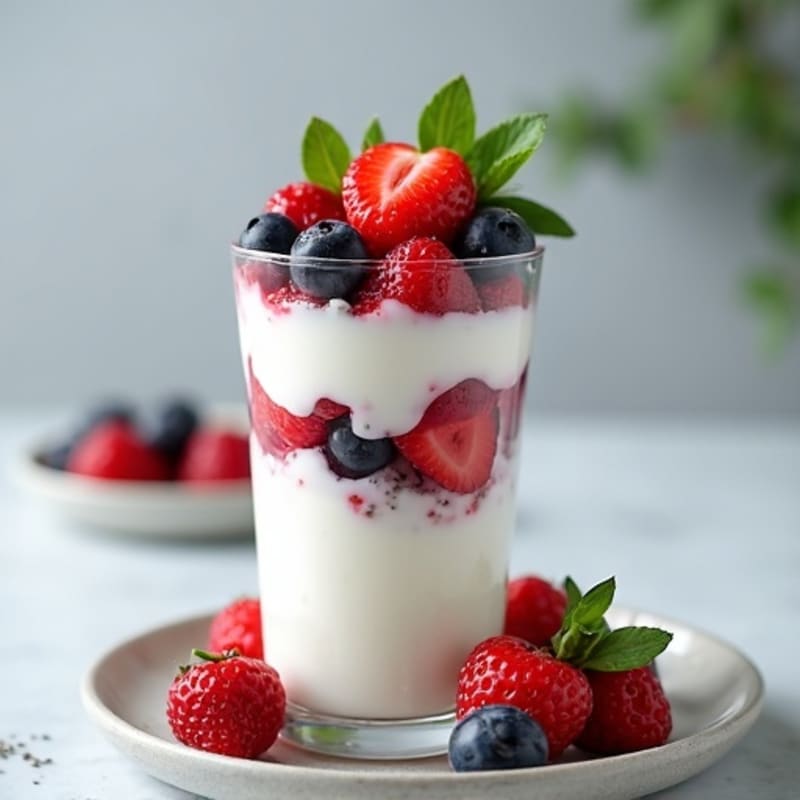 Creamy Greek Yogurt Protein Parfait with Mixed Berries